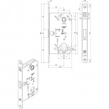 BONAITI Fortylock magnetický zámok V60 PZ, DM 50mm, pochrómovaná/satinovaná oceľ