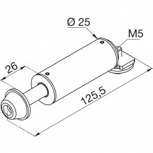 Výtlačný piest na posuvné dvere v puzdre s hmotnosťou krídla do 80 kg