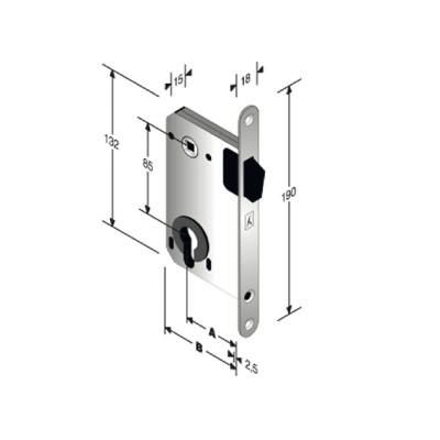 Magnetický západkový zámok S 949,PZ, DM50,okrúhly 190x18x2,5mm,biely