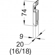 Protikus pre valčekové excentre pre STV F16/20 R4, štulp 20 mm