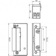 O&C el. otvárač dverí 5U4X10, 9-24 V, kľudový prúd, Standard, bez protiplechu