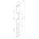Protiplech k O&C k elektrickému otváraču, dlhý, 250 x 25 x 3 mm sivá oceľ