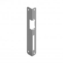 Uholník. protiplech pre O&C otvárač dverí, oblý, pravý, 250x25x2mm sivá oceľ