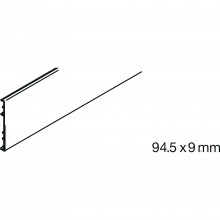 Kryt na nakliknutie EKU PORTA 2500 mm strieborne eloxovaný hliník