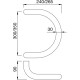 KWS madlo séria 84 - polkruhové, 380mm, rozteč 350mm, ø 30mm,ušľ. oceľ