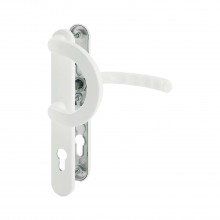 Súprava kovania kľučka-madlo s dlhým štítkom PZ92 model Luxemburg biela