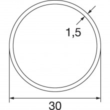 KWS rúrový profil RS/WS - 30 x 1, 5 x 2000mm, ušľachtilá oceľ