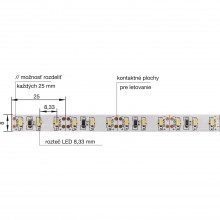 LED pás 3014 neutrálna biela-IP20-11,2 W/m, 1000 mm