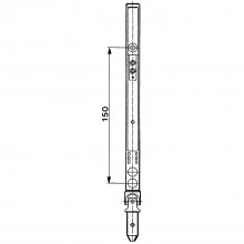 Vertikálny prevod GEZE FZ 91 pre pevnú/odoberateľnú kľukovú tyč, pozink. oceľ