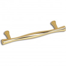 Nábytková úchytka rozteč 64 mm, šírka 98 mm, zinkový odliatok pozlátený