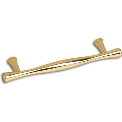 Nábytková úchytka rozteč 64 mm, šírka 98 mm, zinkový odliatok pozlátený