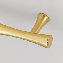 Nábytková úchytka rozteč 64 mm, šírka 98 mm, zinkový odliatok pozlátený