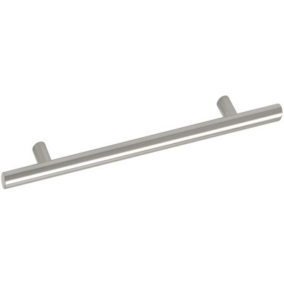 Nábytková úchytka ø 14 mm, rozteč 128 mm, š. 208 mm, ušľacht. oceľ kefovaná