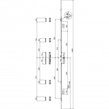 Viacbodový zámok G-TS, DM 35,štvorhran 8 mm, PZ, oceľ pozinkovaná (FE5A)