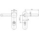 Garnitúra g-kľ. D110/KS, krátky štítok, PZ 72, štvorhr. 9mm, 40-66mm, ušľ.oceľ