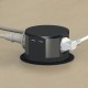 SOLIGHT výsuvná zásuvková lišta PP100USB, 3x zásuvka STN + 2x USB, čierna