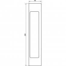 Simonswerk KCH1700 samolep. úchytka na dvere, 200x26x40mm, hliník, anikor.vzhľad