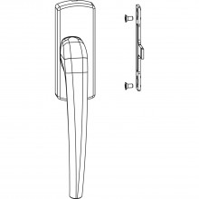 MACO SKB-Z Kľučka na prevodovku, ľavá, biely hliník