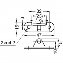LAMP® NSDX - 10 platnička pre montáž na sklo