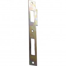 Protiplech pre dvojkrídlové dvere, rohový, 210 x 24 x 2 mm, leštená mosadz