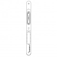 Protiplech pre magnetický západkový zámok 116-245-18HR/41, 245x18x3 mm, antikor