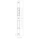 Protiplech pre magnetický západkový zámok 116-245-18HR/41, 245x18x3 mm, antikor